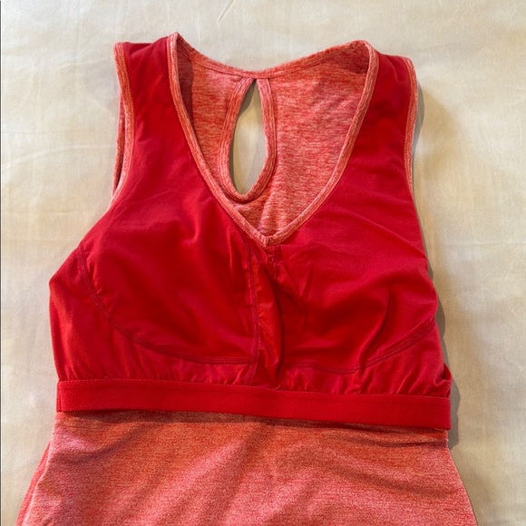 Tuff Athletics Tank Top Orange Fitted Cut Out Bralet Women's - Picture 10 of 13